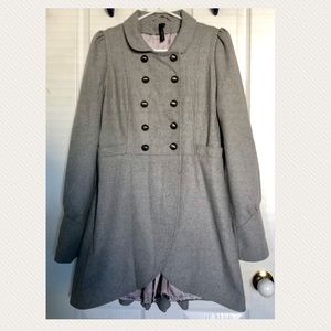 ⭐️NWOT Topshop Grey Military Wool Coat